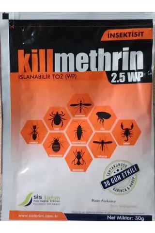 Killmethrin 2.5 WP ürün ambalajı